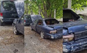 Vecinos sofocan incendio de auto en Chilpancingo