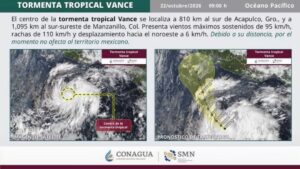 Gobierno de Guerrero mantiene vigilancia por avance de la tormenta tropical “Vance”