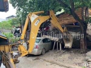 Colapsa muro de contención de una vivienda cerca de la barranca de las calaveras en Chilpancingo